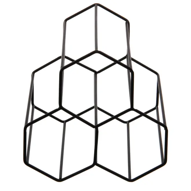 PORTA-GARRAFAS PARA 3 STRUCTURE HEX - PRETO - Foto 2
