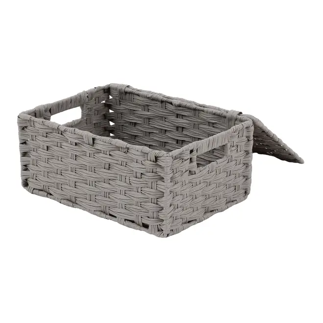 CESTO DOBRÁVEL 34 CM X 24 CM X 15 CM NID - CINZA PROVENCE - Foto 6
