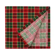 GUARDANAPO 40 CM X40 CM PACOTE COM 4 BORDAR, AMAR E CELEBRAR - VERMELHO/VERDE - Foto 2
