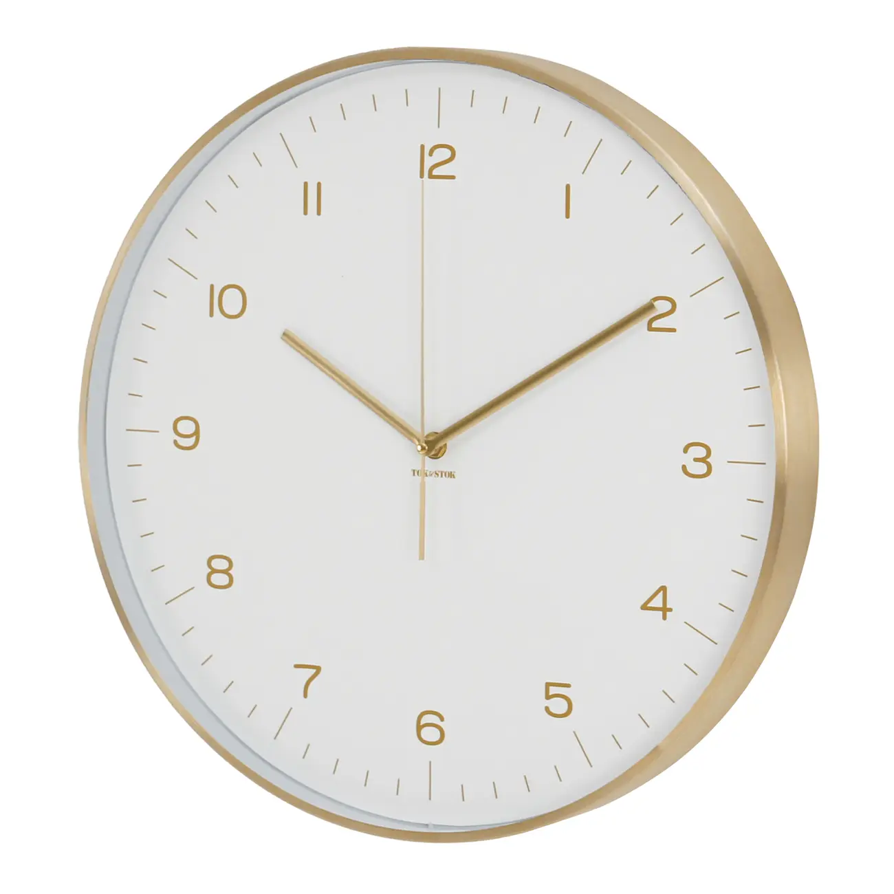 RELÓGIO DE MESA/PAREDE WRIGLEY 40 CM - OURO/BRANCO - Foto 2