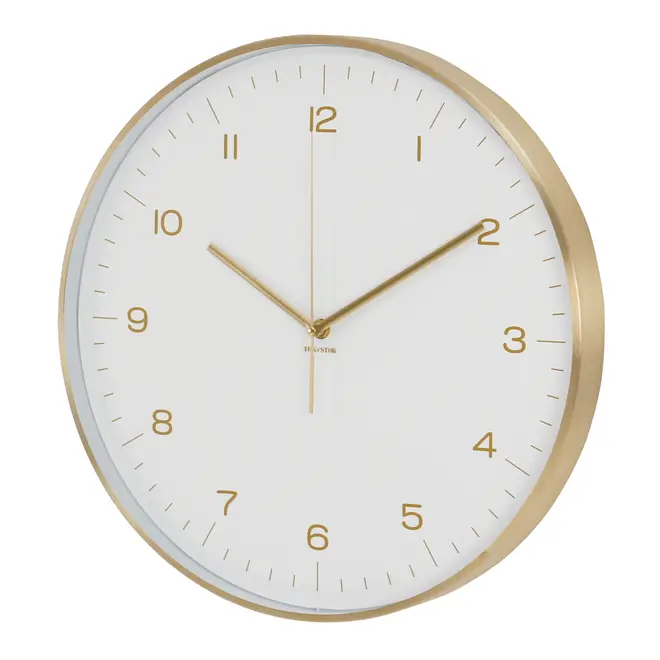 RELÓGIO DE MESA/PAREDE WRIGLEY 40 CM - OURO/BRANCO - Foto 2