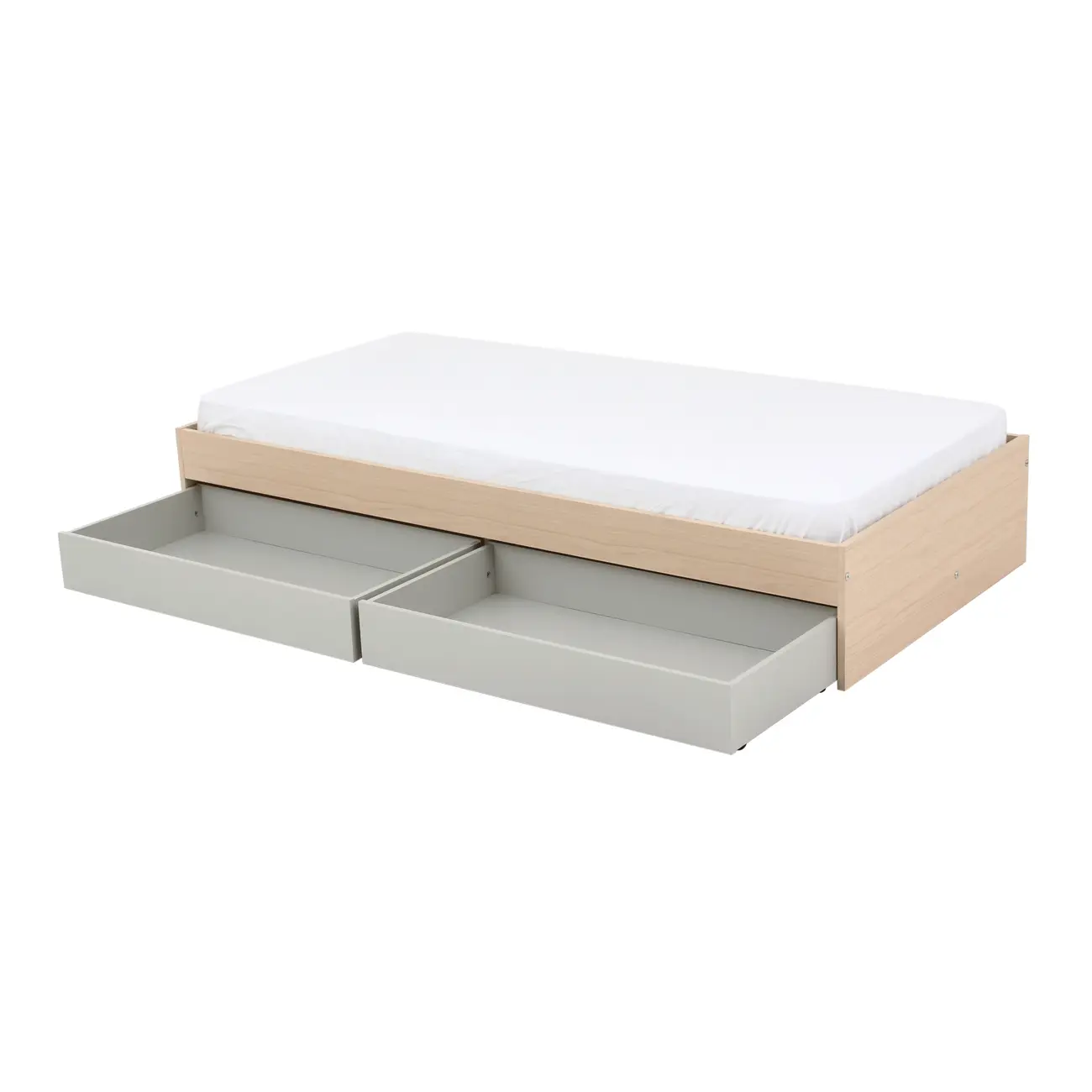 CAMA SOLTEIRO 2 GAVETAS 88 CM YOUNG - NATURAL WASHED/FLANDRES - Foto 4