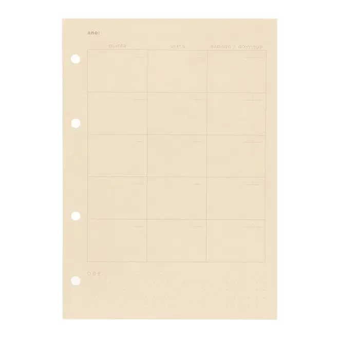 PERMANENTE A5 REFIL PLANNER - NATURAL - Foto 1