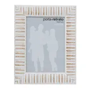 PORTA-RETRATO 15 CM X 21 CM PROVENCE - BRANCO/CANELA DO CEILÃO - Foto 1