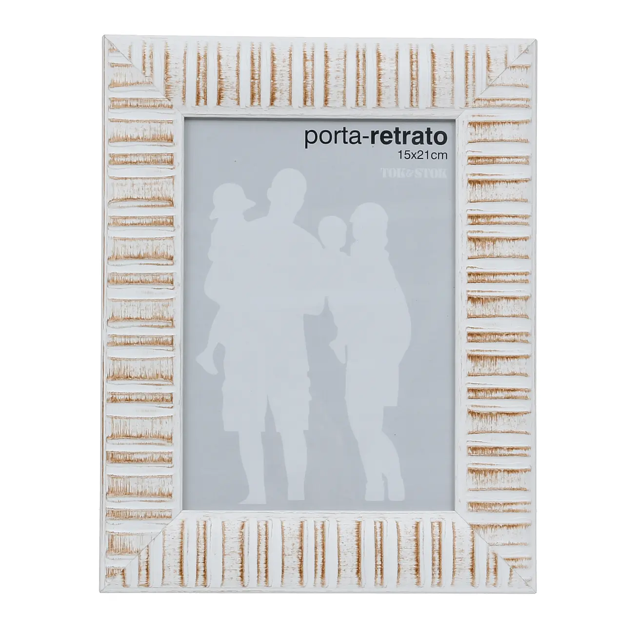 PORTA-RETRATO 15 CM X 21 CM PROVENCE - BRANCO/CANELA DO CEILÃO - Foto 1