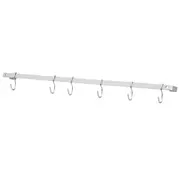 KIT SUPORTE 60 CM C/GANCHOS READY - CROMADO - Foto 1