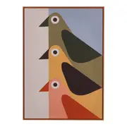 QUADRO 42 CM X 29 CM VOA PASSARIM - NOZES/MULTICOR - Foto 1