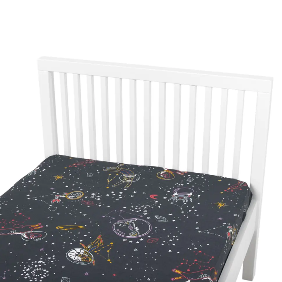 LENÇOL DE SOLTEIRO 1,60 M X 2,40 M ZOODIAC - CINZA/MULTICOR - Foto 4