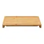TÁBUA COM BANDEJA 47 CM X 30 CM BAMBOO - BAMBU/INOX - Foto 1