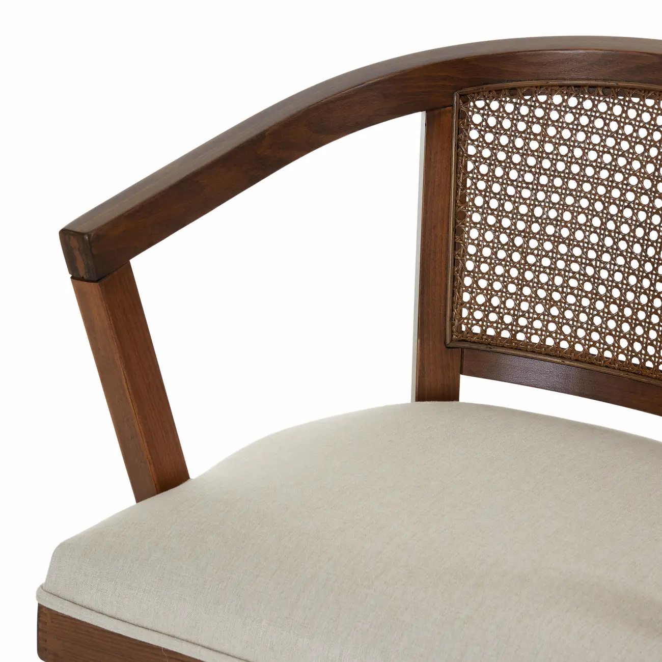 CADEIRA HOME OFFICE COM PALHINHA ATENA - NOZES/BEGE - Foto 6