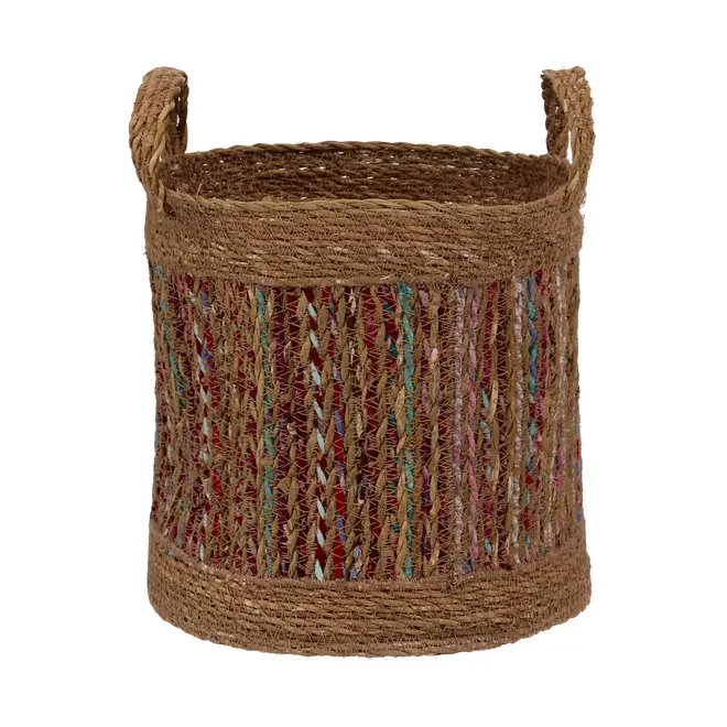 CESTO 26 CM X 26 CM X 26 CM COCAL - FIBRA CLARA/MULTICOR - Foto 1