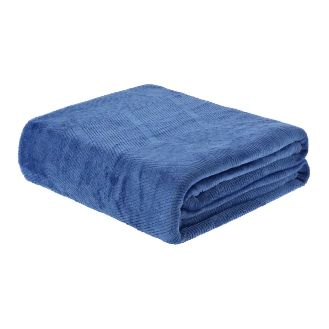 MANTA SOLTEIRO 1,50 M X 2,20 M TALLIN - AZUL COBALTO - Foto 1