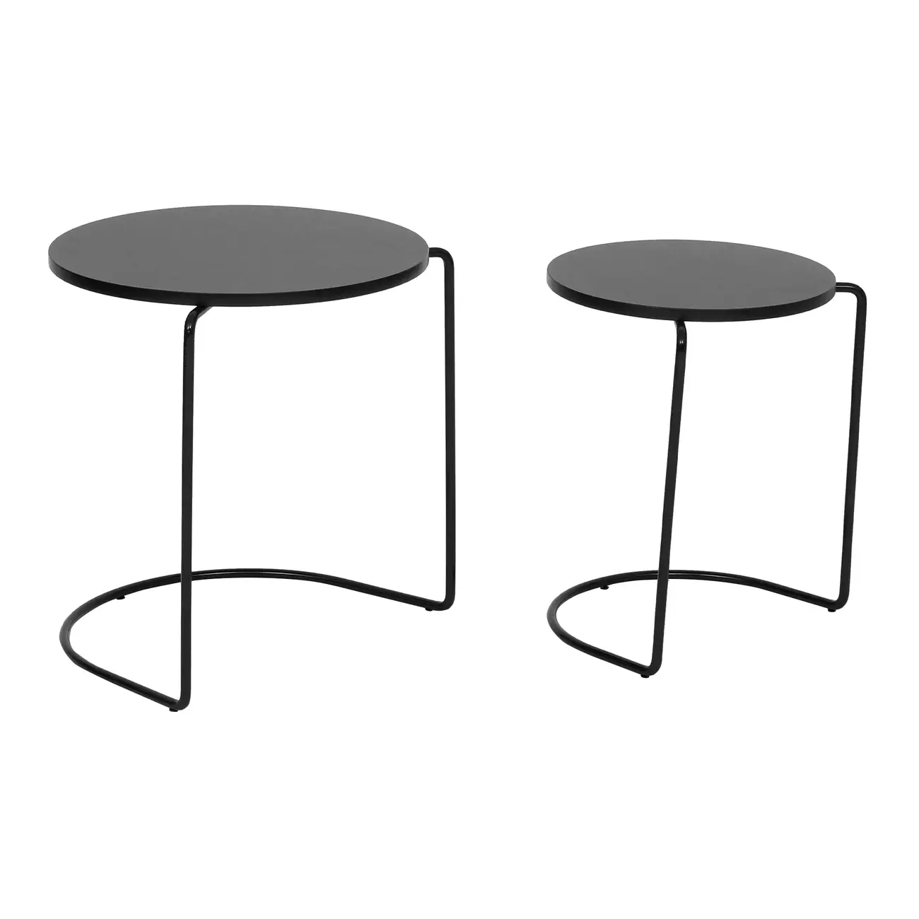 MESA LATERAL CONJUNTO COM 2 PEÇAS LOOP - PRETO/PRETO - Foto 5