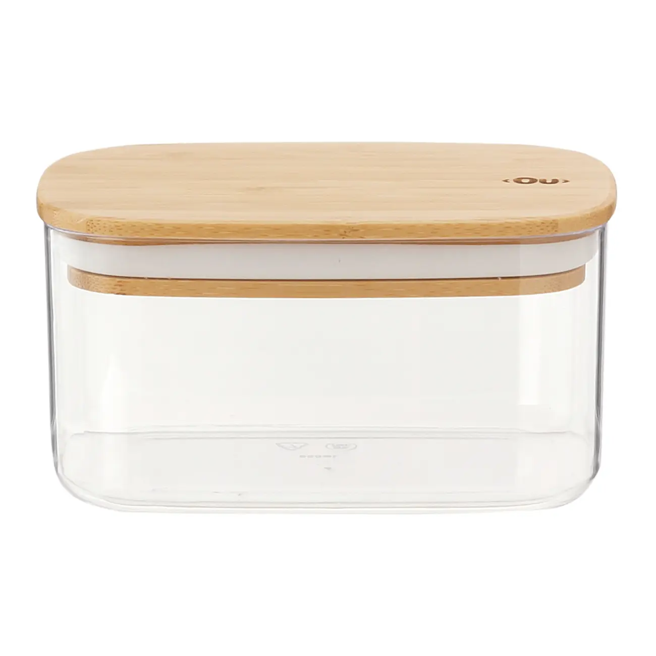 POTE HERMÉTICO 650 ML BAMBUCCI - INCOLOR/BAMBU - Foto 1