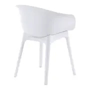 CADEIRA DE JANTAR COM BRAÇOS TALIA - BRANCO/BRANCO - Foto 5