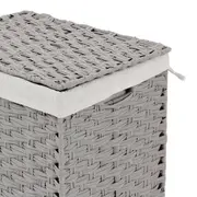 CESTO DOBRÁVEL 60 CM X 40 CM X 30 CM NID - CINZA PROVENCE/NATURAL - Foto 10