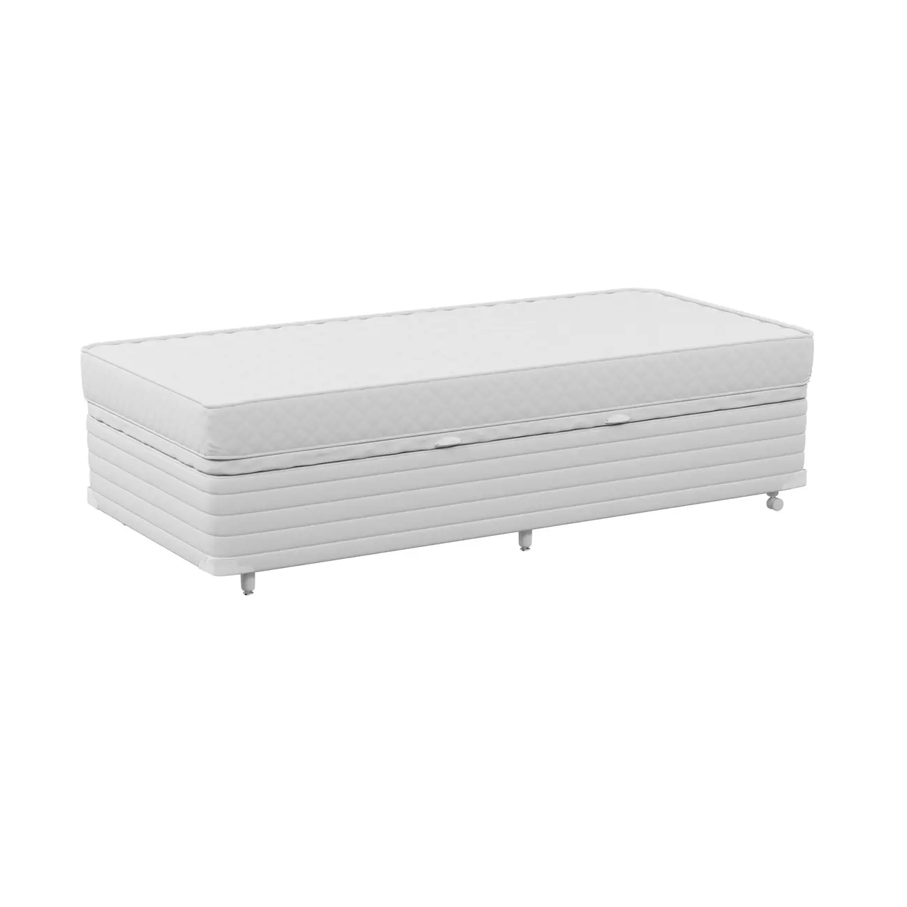 CAMA BOX DE SOLTEIRO 88 COM BAÚ MAX DOSS - BRANCO/BRANCO - Foto 2