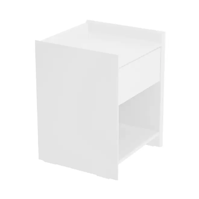 MESA DE CABECEIRA 1 GAVETA JUPI - BRANCO - Foto 6
