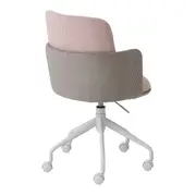 CADEIRA HOME OFFICE OBI - BRANCO/QUARTZO ROSA - Foto 4