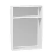 ESPELHO 1 PRATELEIRA 60 CM X 84 CM LIVA - BRANCO/PRATA - Foto 2