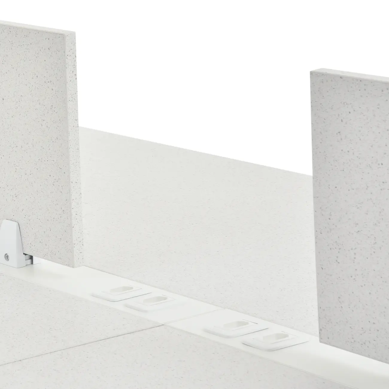 EST TRAB QUÁDRUPLA C/ DIVISÓRIA METRIC - BRANCO/GRANILITE - Foto 10