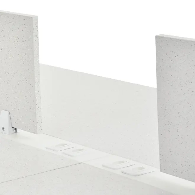 EST TRAB QUÁDRUPLA C/ DIVISÓRIA METRIC - BRANCO/GRANILITE - Foto 10