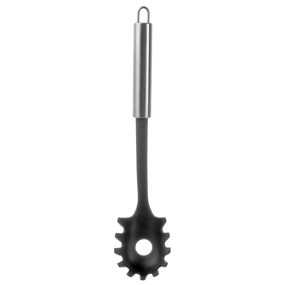 PEGADOR DE MACARRÃO 32 CM ELLIP NYLON - PRETO/INOX - Foto 1