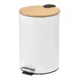 LIXEIRA COM PEDAL 12 L BAMBUMIX - BRANCO/BAMBU - Foto 2