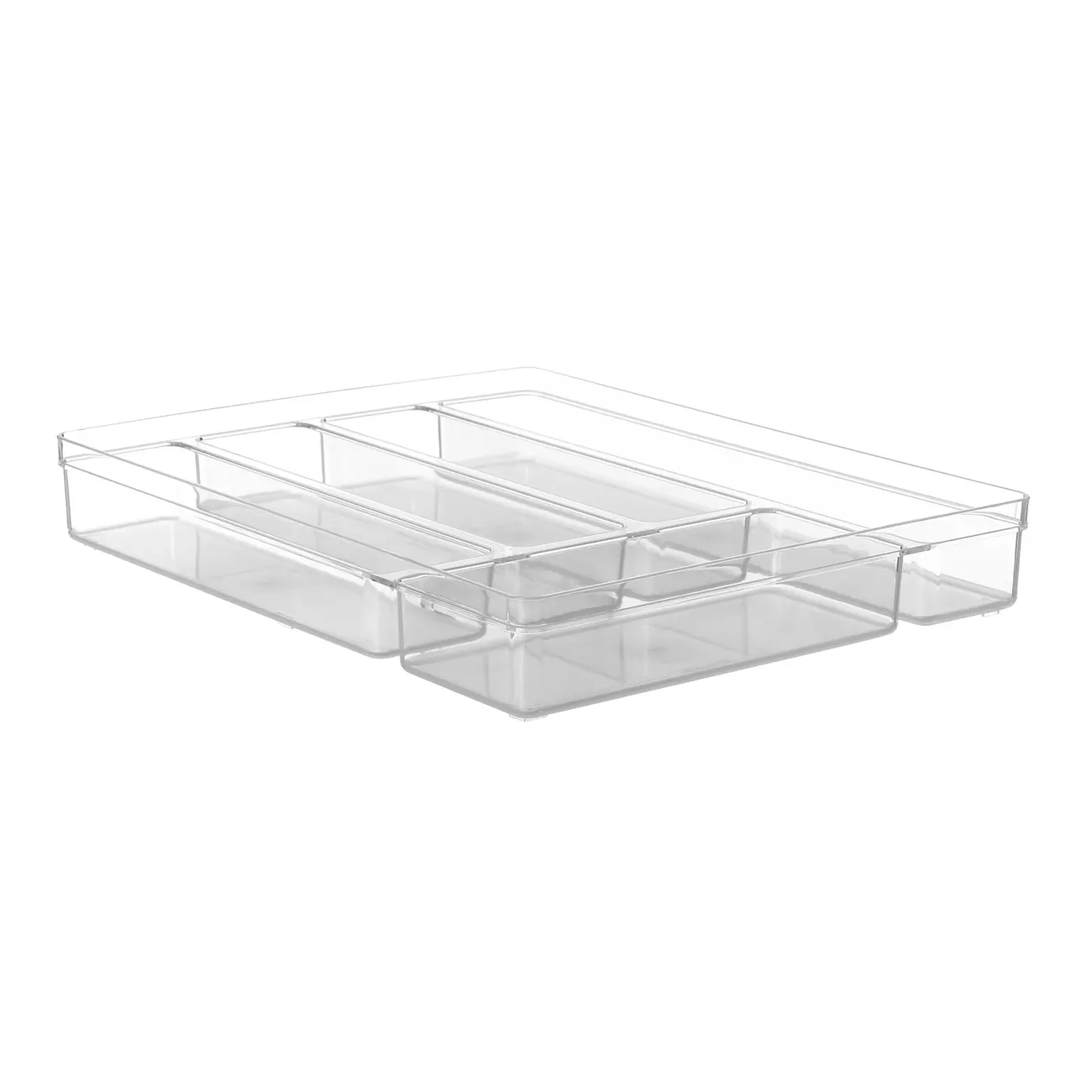 ORGANIZADOR DE TALHERES COM 5 DIVISÓRIAS PRACTICAL - INCOLOR - Foto 2