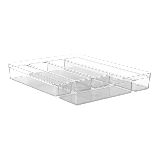 ORGANIZADOR DE TALHERES COM 5 DIVISÓRIAS PRACTICAL - INCOLOR - Foto 2