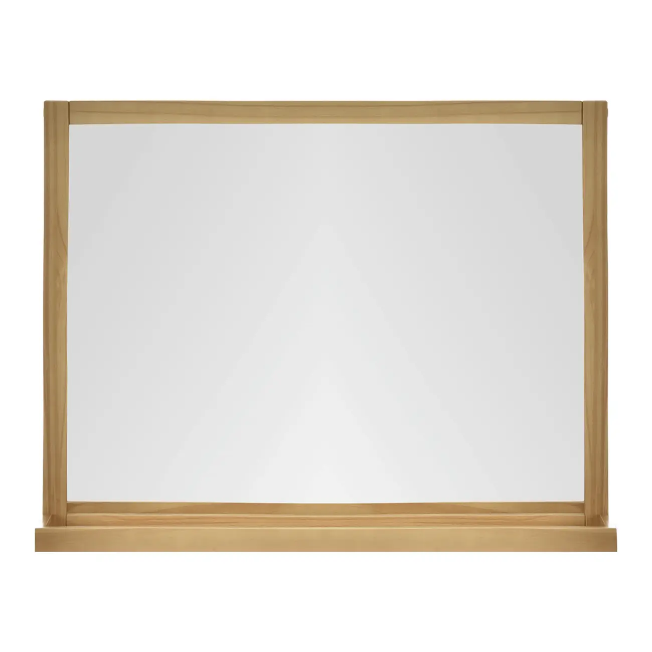 ESPELHO DE BANHEIRO COM PRATELEIRA 80 CM X 62 CM SPAZ - AMÊNDOA/PRATA - Foto 1