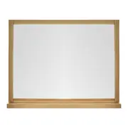 ESPELHO DE BANHEIRO COM PRATELEIRA 80 CM X 62 CM SPAZ - AMÊNDOA/PRATA - Foto 1