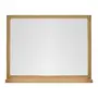 ESPELHO DE BANHEIRO COM PRATELEIRA 80 CM X 62 CM SPAZ - AMÊNDOA/PRATA - Foto 1