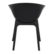 CADEIRA DE JANTAR COM BRAÇOS TALIA - PRETO/PRETO - Foto 5
