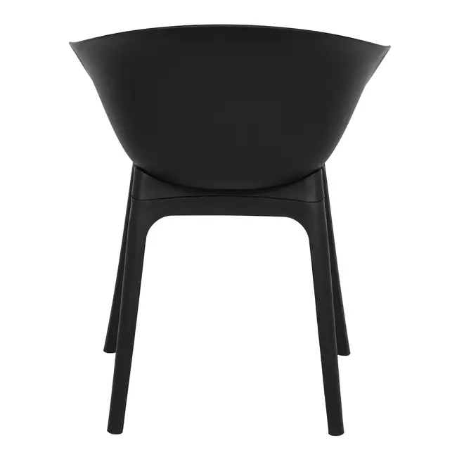 CADEIRA DE JANTAR COM BRAÇOS TALIA - PRETO/PRETO - Foto 5