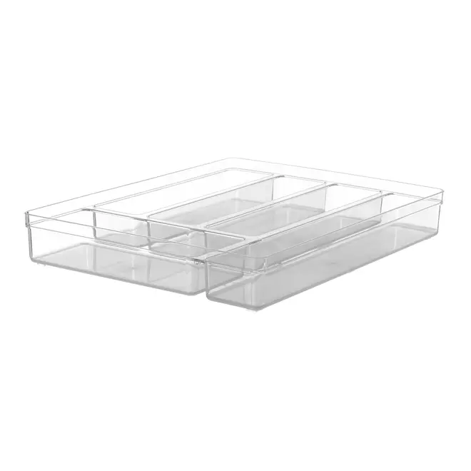 ORGANIZADOR DE TALHERES COM 5 DIVISÓRIAS PRACTICAL - INCOLOR - Foto 3