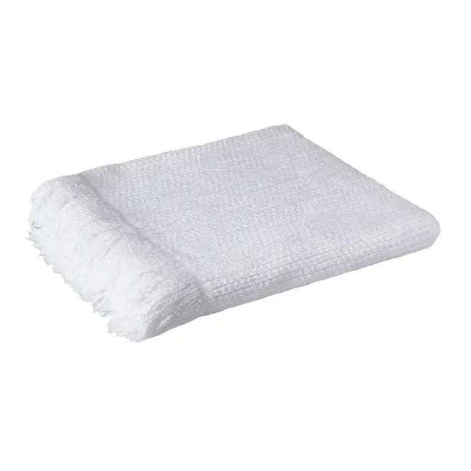 MANTA PARA SOFÁ C/FRANJAS 1,40 M X 1,60 M BLANC - OFF WHITE - Foto 3