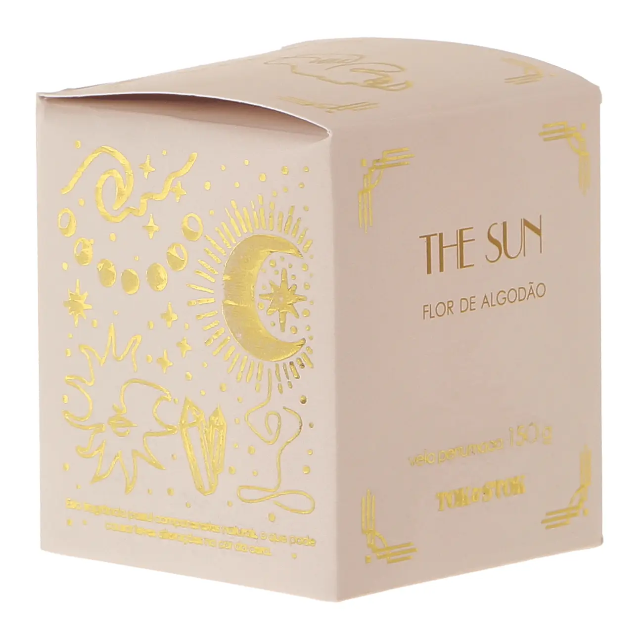 VELA PERFUMADA POTE FLOR DE ALGODÃO MYSTICAL THE SUN - CREAM/DOURADO - Foto 3