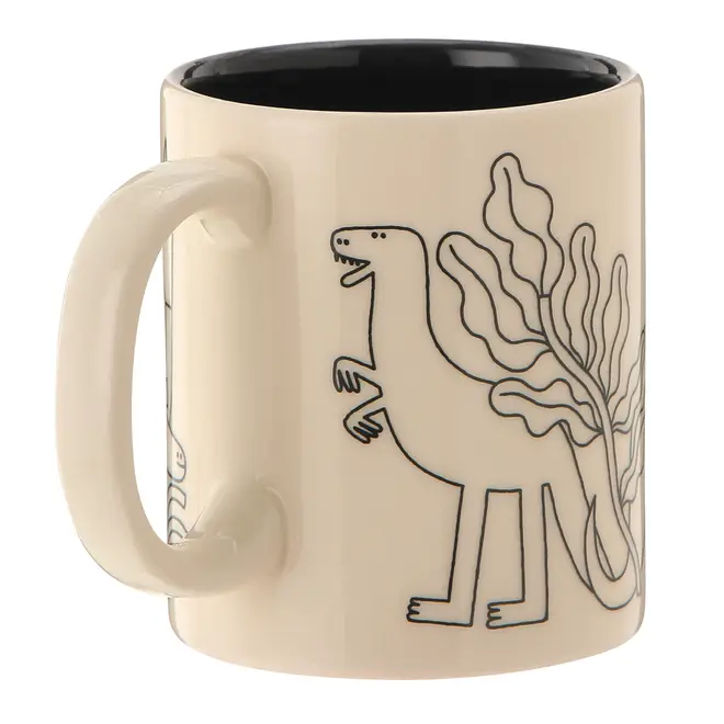 CANECA 300 ML BENTOSSAURO - OFF WHITE/PRETO - Foto 5