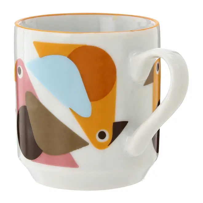CANECA 220 ML VOA PASSARIM - BRANCO/MULTICOR - Foto 4