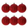 PINGENTE BOLA GLITTER CONJUNTO COM 6 BORDAR, AMAR E CELEBRAR - VERMELHO - Foto 1