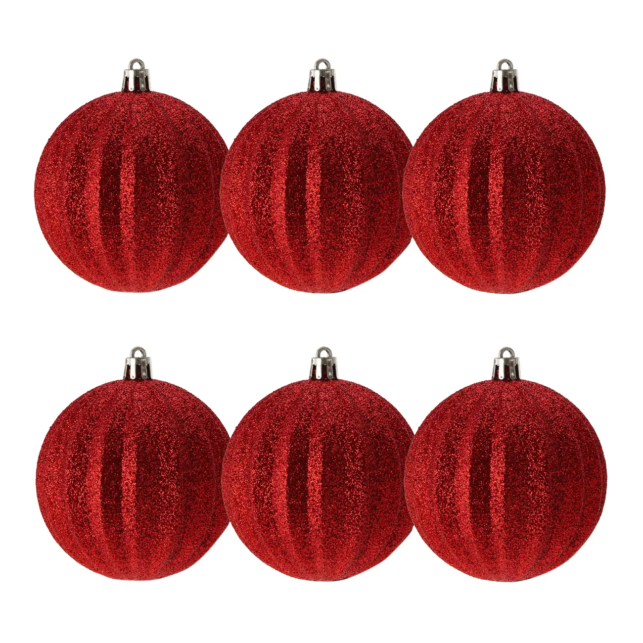 PINGENTE BOLA GLITTER CONJUNTO COM 6 BORDAR, AMAR E CELEBRAR - VERMELHO - Foto 1