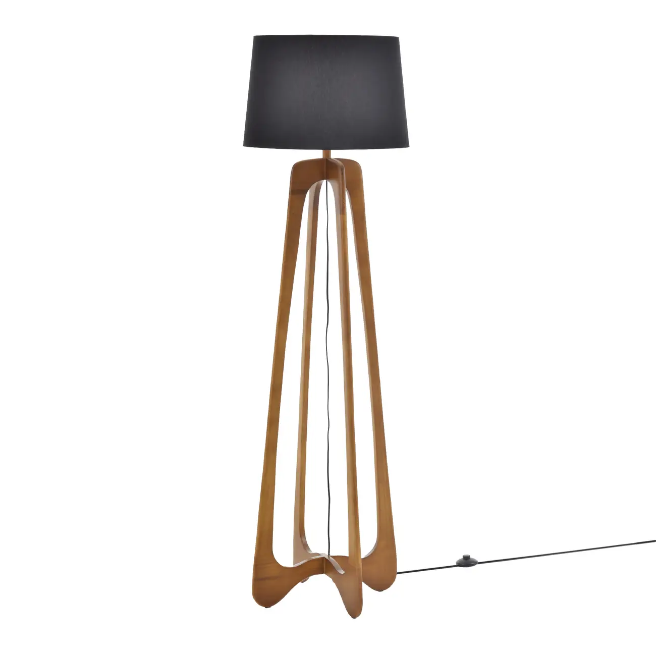 LUMINÁRIA DE CHÃO ARROW C/CUP Y - NOZES/PRETO - Foto 1