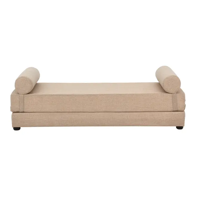 SOFÁ-CAMA 2 LUGARES STACK - BEGE/MESCLA - Foto 1