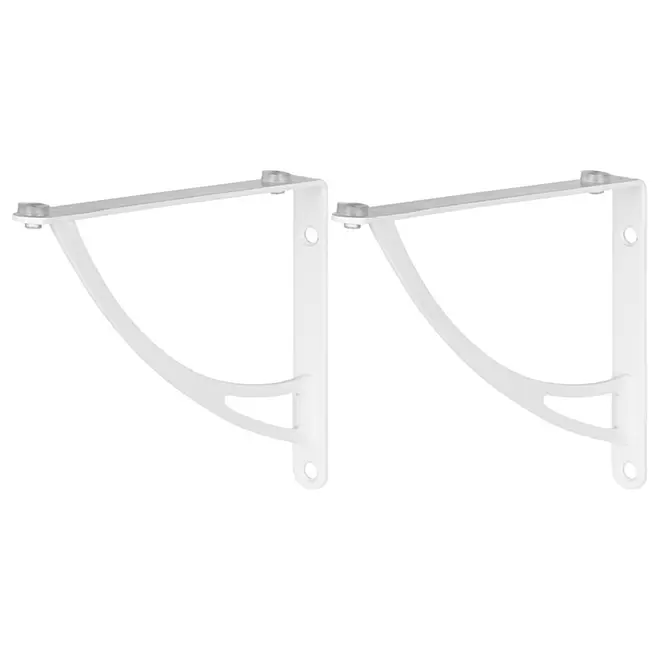 SUPORTE PARA PRATELEIRA COM 2PEÇAS CASE - BRANCO - Foto 1