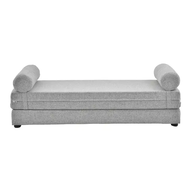 SOFÁ-CAMA 2 LUGARES STACK - CINZA CLARO MESCLA - Foto 5