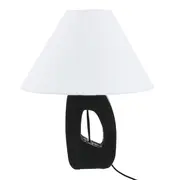 LUMINÁRIA DE MESA ÉBANY C/CUP A - EBANIZADO/BRANCO - Foto 1