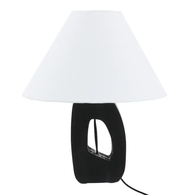 LUMINÁRIA DE MESA ÉBANY C/CUP A - EBANIZADO/BRANCO - Foto 1