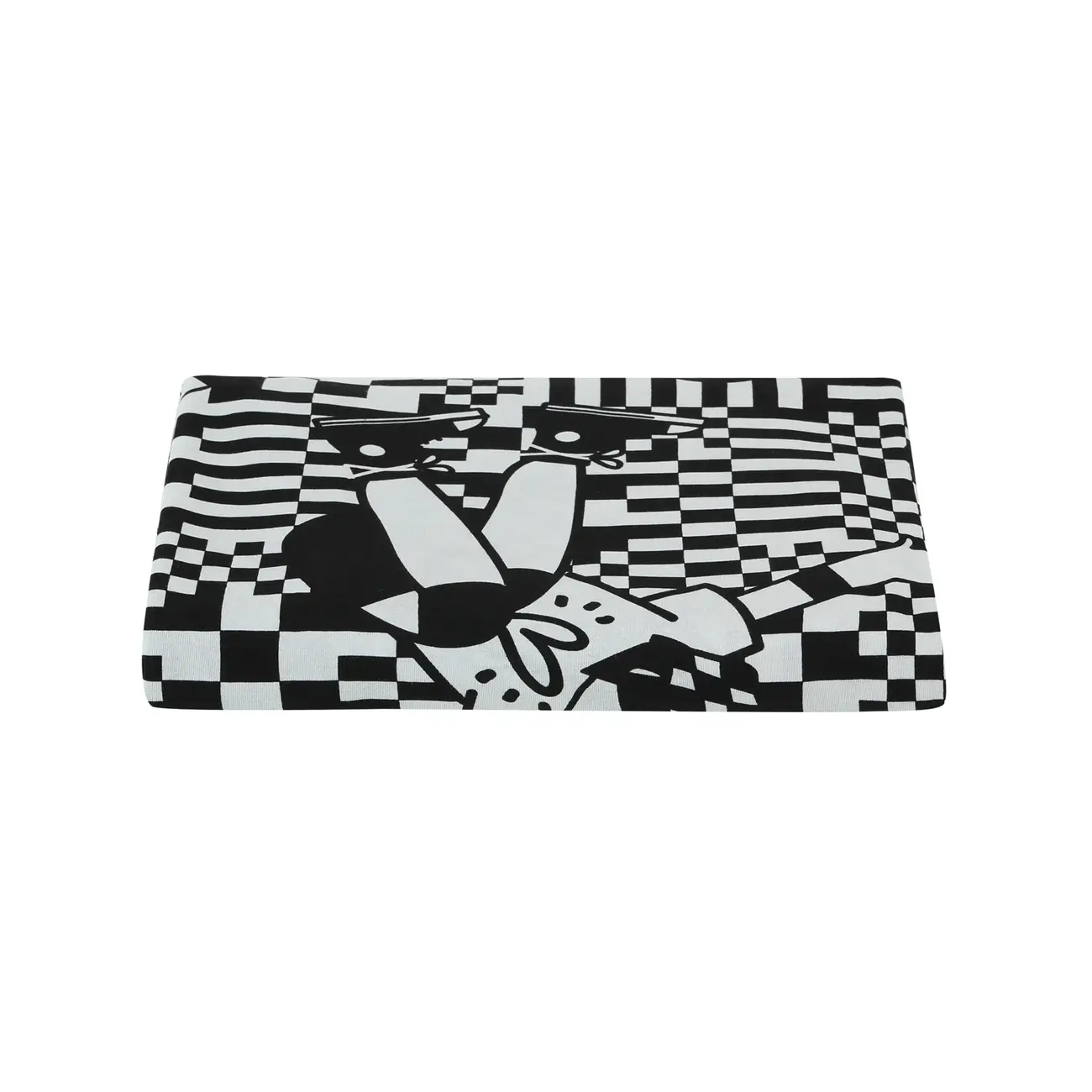 JOGO DE CAMA 2 PÇS JÚNIOR OLLIE CHECK II - CORES CALEIDOCOLOR/PRETO - Foto 3
