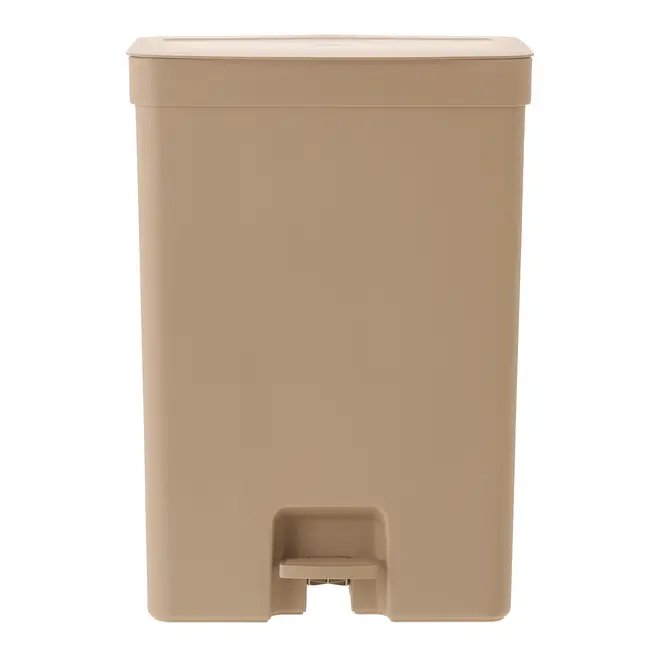 LIXEIRA DUPLA COM PEDAL 30 L TRIUM - CAMELO/CINZA - Foto 1